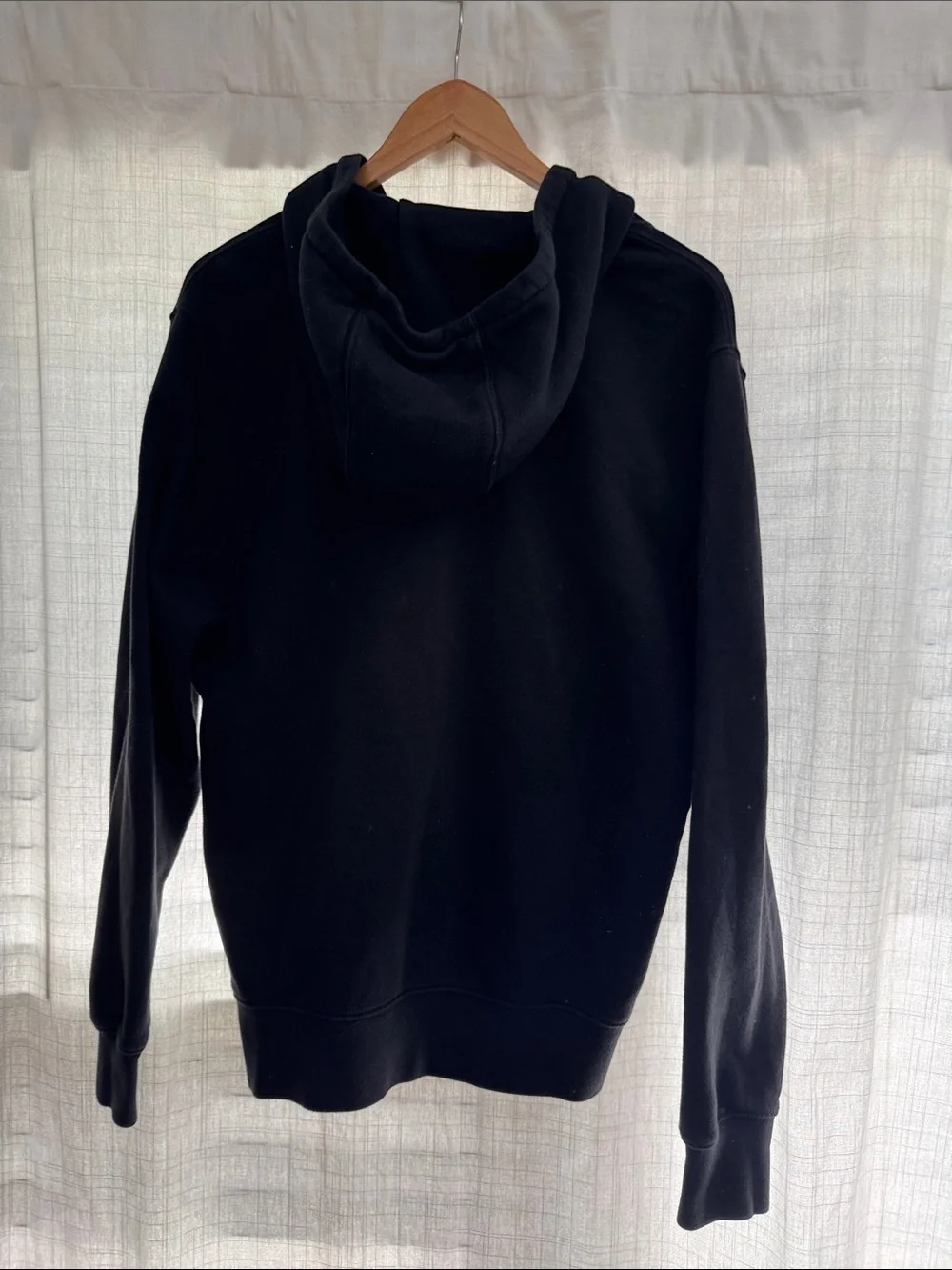 Nike Black Full-Zip Hooded Sweatshirt with White Logo